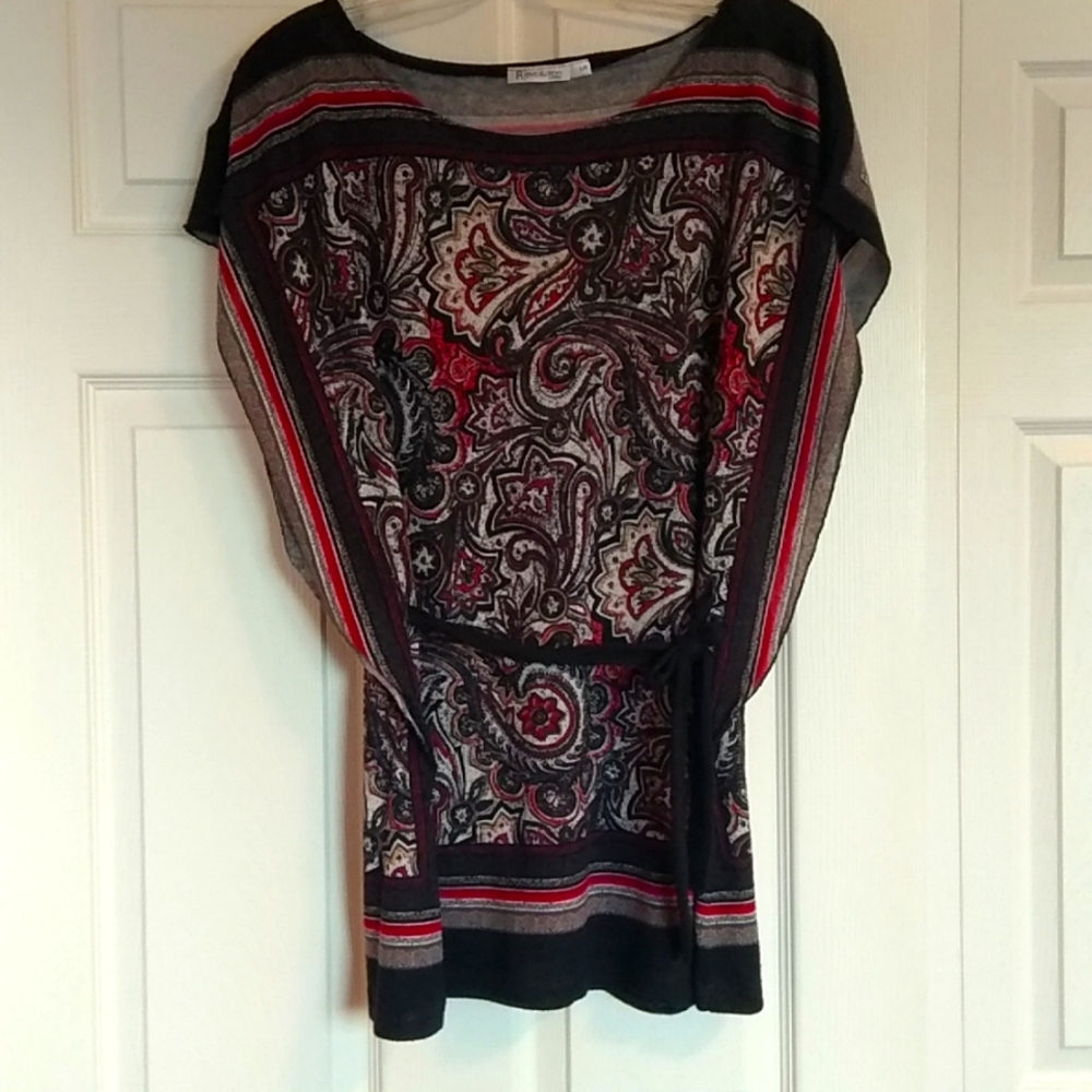 30. Scarf Print Jersey Top L